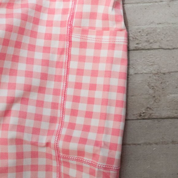 NWT J. Crew Gingham Bike Shorts with Pockets in Pink and White size L - Picture 3 of 6